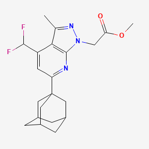 molecular formula C21H25F2N3O2 B4350713 methyl [6-(1-adamantyl)-4-(difluoromethyl)-3-methyl-1H-pyrazolo[3,4-b]pyridin-1-yl]acetate 