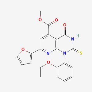 molecular formula C21H17N3O5S B4350921 methyl 1-(2-ethoxyphenyl)-7-(2-furyl)-2-mercapto-4-oxo-1,4-dihydropyrido[2,3-d]pyrimidine-5-carboxylate 
