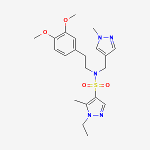 molecular formula C21H29N5O4S B4350937 N~4~-(3,4-DIMETHOXYPHENETHYL)-1-ETHYL-5-METHYL-N~4~-[(1-METHYL-1H-PYRAZOL-4-YL)METHYL]-1H-PYRAZOLE-4-SULFONAMIDE 