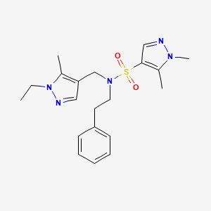 molecular formula C20H27N5O2S B4350948 N-[(1-ethyl-5-methyl-1H-pyrazol-4-yl)methyl]-1,5-dimethyl-N-(2-phenylethyl)-1H-pyrazole-4-sulfonamide 