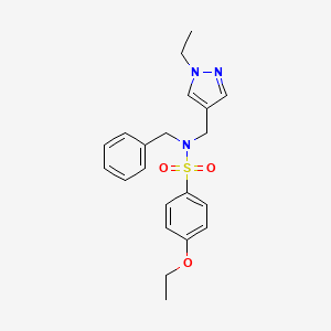 molecular formula C21H25N3O3S B4351122 N~1~-BENZYL-4-ETHOXY-N~1~-[(1-ETHYL-1H-PYRAZOL-4-YL)METHYL]-1-BENZENESULFONAMIDE 