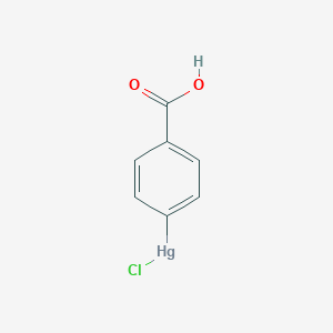 molecular formula C₇H₅ClHgO₂ B043522 4-Chloromercuribenzoic acid CAS No. 59-85-8