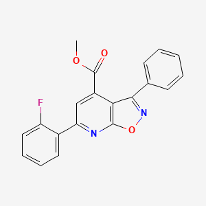 molecular formula C20H13FN2O3 B4352630 methyl 6-(2-fluorophenyl)-3-phenylisoxazolo[5,4-b]pyridine-4-carboxylate 