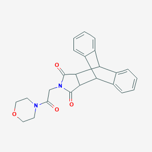 molecular formula C24H22N2O4 B435312 17-[2-(morpholin-4-yl)-2-oxoethyl]-17-azapentacyclo[6.6.5.0^{2,7}.0^{9,14}.0^{15,19}]nonadeca-2,4,6,9(14),10,12-hexaene-16,18-dione CAS No. 445225-25-2