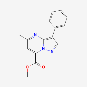 molecular formula C15H13N3O2 B4353167 methyl 5-methyl-3-phenylpyrazolo[1,5-a]pyrimidine-7-carboxylate 