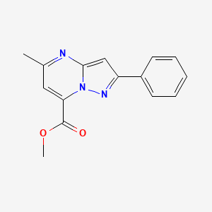 molecular formula C15H13N3O2 B4354209 methyl 5-methyl-2-phenylpyrazolo[1,5-a]pyrimidine-7-carboxylate 