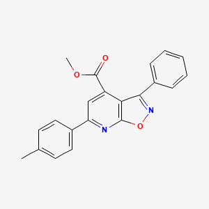 molecular formula C21H16N2O3 B4354231 methyl 6-(4-methylphenyl)-3-phenylisoxazolo[5,4-b]pyridine-4-carboxylate 