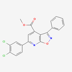 molecular formula C20H12Cl2N2O3 B4354263 methyl 6-(3,4-dichlorophenyl)-3-phenylisoxazolo[5,4-b]pyridine-4-carboxylate 