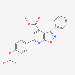 molecular formula C21H14F2N2O4 B4354264 methyl 6-[4-(difluoromethoxy)phenyl]-3-phenylisoxazolo[5,4-b]pyridine-4-carboxylate 