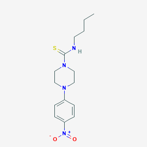 molecular formula C15H22N4O2S B4354490 N-butyl-4-(4-nitrophenyl)-1-piperazinecarbothioamide 