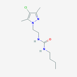 molecular formula C12H21ClN4O B4354846 N-butyl-N'-[2-(4-chloro-3,5-dimethyl-1H-pyrazol-1-yl)ethyl]urea 