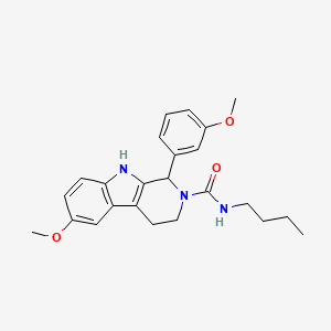 molecular formula C24H29N3O3 B4354850 N-butyl-6-methoxy-1-(3-methoxyphenyl)-1,3,4,9-tetrahydro-2H-beta-carboline-2-carboxamide 