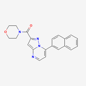 molecular formula C21H18N4O2 B4354879 MORPHOLINO[7-(2-NAPHTHYL)PYRAZOLO[1,5-A]PYRIMIDIN-2-YL]METHANONE 