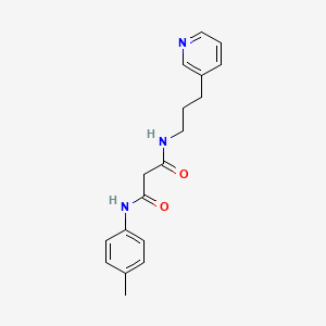 molecular formula C18H21N3O2 B4355126 N-(4-methylphenyl)-N'-(3-pyridin-3-ylpropyl)malonamide 