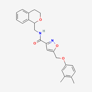 molecular formula C23H24N2O4 B4355287 N-(3,4-dihydro-1H-isochromen-1-ylmethyl)-5-[(3,4-dimethylphenoxy)methyl]-3-isoxazolecarboxamide 