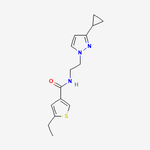 molecular formula C15H19N3OS B4355364 N-[2-(3-cyclopropyl-1H-pyrazol-1-yl)ethyl]-5-ethyl-3-thiophenecarboxamide 