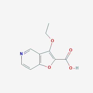 molecular formula C10H9NO4 B043554 3-Ethoxyfuro[3,2-c]pyridine-2-carboxylic acid CAS No. 119292-92-1