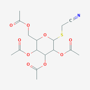 molecular formula C16H21NO9S B043557 氰基甲基 2,3,4,6-四-O-乙酰基-1-硫-β-D-半乳吡喃糖苷 CAS No. 61145-33-3