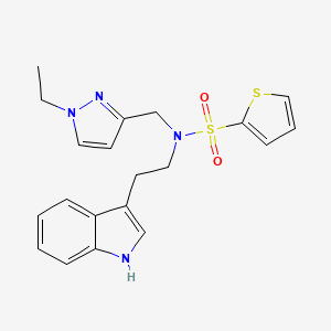 molecular formula C20H22N4O2S2 B4355827 N-[(1-ethyl-1H-pyrazol-3-yl)methyl]-N-[2-(1H-indol-3-yl)ethyl]-2-thiophenesulfonamide 