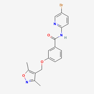 molecular formula C18H16BrN3O3 B4355892 N-(5-BROMO-2-PYRIDYL)-3-[(3,5-DIMETHYL-4-ISOXAZOLYL)METHOXY]BENZAMIDE 