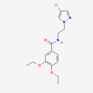 molecular formula C16H20ClN3O3 B4356064 N-[2-(4-chloro-1H-pyrazol-1-yl)ethyl]-3,4-diethoxybenzamide 