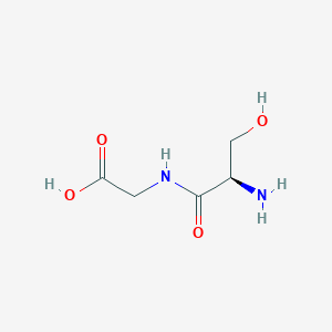 molecular formula C5H10N2O4 B043563 2-[[(2R)-2-amino-3-hydroxypropanoyl]amino]acetic acid CAS No. 113139-74-5