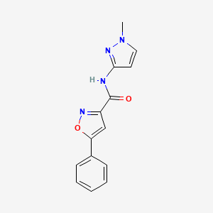 molecular formula C14H12N4O2 B4356494 N-(1-methyl-1H-pyrazol-3-yl)-5-phenyl-3-isoxazolecarboxamide 