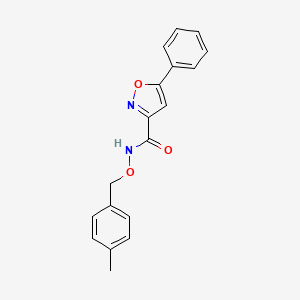molecular formula C18H16N2O3 B4356500 N-[(4-methylbenzyl)oxy]-5-phenyl-3-isoxazolecarboxamide 