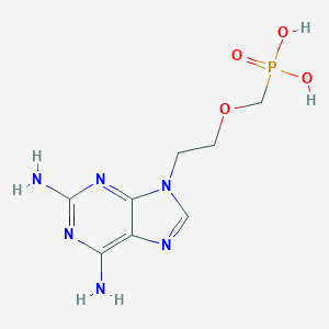 molecular formula C8H13N6O4P B043567 9-(2-Phosphonylmethoxyethyl)-2,6-diaminopurine CAS No. 113852-41-8