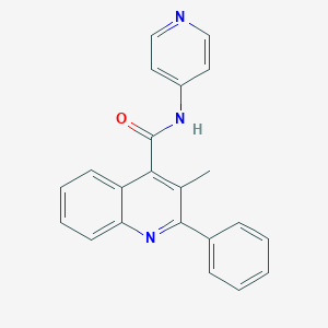 3-methyl-2-phenyl-N-pyridin-4-ylquinoline-4-carboxamide