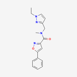 molecular formula C17H18N4O2 B4357633 N-[(1-ethyl-1H-pyrazol-3-yl)methyl]-N-methyl-5-phenyl-3-isoxazolecarboxamide 