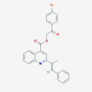 2-(4-Bromophenyl)-2-oxoethyl 2-(1-methyl-2-phenylvinyl)-4-quinolinecarboxylate