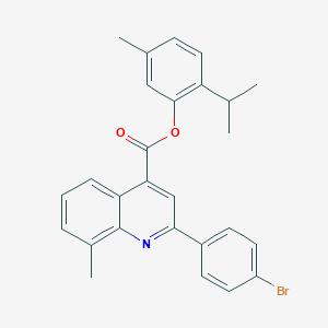 2-Isopropyl-5-methylphenyl 2-(4-bromophenyl)-8-methyl-4-quinolinecarboxylate