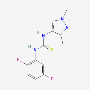 molecular formula C12H12F2N4S B4358132 N-(2,5-difluorophenyl)-N'-(1,3-dimethyl-1H-pyrazol-4-yl)thiourea 