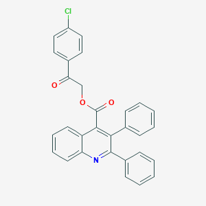 2-(4-Chlorophenyl)-2-oxoethyl 2,3-diphenyl-4-quinolinecarboxylate