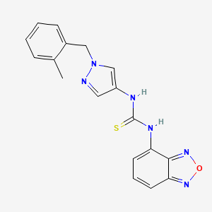 molecular formula C18H16N6OS B4358289 N-(2,1,3-BENZOXADIAZOL-4-YL)-N'-[1-(2-METHYLBENZYL)-1H-PYRAZOL-4-YL]THIOUREA 