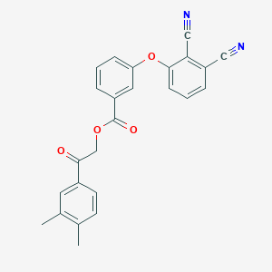 2-(3,4-Dimethylphenyl)-2-oxoethyl 3-(2,3-dicyanophenoxy)benzoate