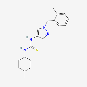 molecular formula C19H26N4S B4358317 N-[1-(2-methylbenzyl)-1H-pyrazol-4-yl]-N'-(4-methylcyclohexyl)thiourea 