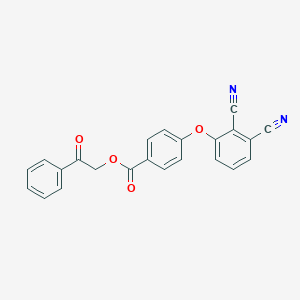 molecular formula C23H14N2O4 B435839 Phenacyl 4-(2,3-dicyanophenoxy)benzoate CAS No. 355436-66-7