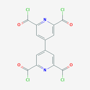 molecular formula C14H4Cl4N2O4 B043584 (4,4'-Bipyridine)-2,2',6,6'-tetracarbonyltetrachloride CAS No. 124558-61-8