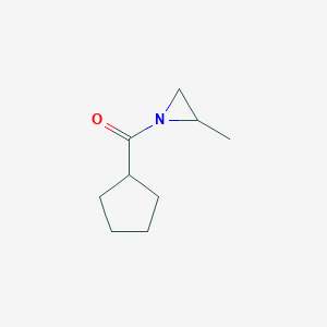 molecular formula C9H15NO B043585 Cyclopentyl(2-methylaziridin-1-yl)methanone CAS No. 116706-94-6