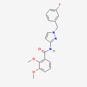 molecular formula C19H18FN3O3 B4358508 N-[1-(3-fluorobenzyl)-1H-pyrazol-3-yl]-2,3-dimethoxybenzamide 