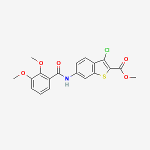 molecular formula C19H16ClNO5S B4358556 methyl 3-chloro-6-[(2,3-dimethoxybenzoyl)amino]-1-benzothiophene-2-carboxylate 