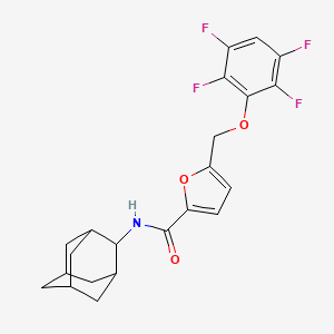 molecular formula C22H21F4NO3 B4358583 N-(2-ADAMANTYL)-5-[(2,3,5,6-TETRAFLUOROPHENOXY)METHYL]-2-FURAMIDE 