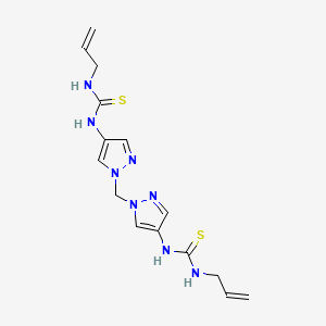 molecular formula C15H20N8S2 B4358814 N',N'''-[methylenebis(1H-pyrazole-1,4-diyl)]bis[N-allyl(thiourea)] 