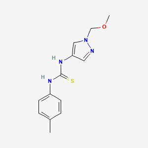molecular formula C13H16N4OS B4358818 N-[1-(methoxymethyl)-1H-pyrazol-4-yl]-N'-(4-methylphenyl)thiourea 