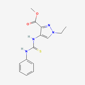 molecular formula C14H16N4O2S B4358958 METHYL 4-[(ANILINOCARBOTHIOYL)AMINO]-1-ETHYL-1H-PYRAZOLE-3-CARBOXYLATE 