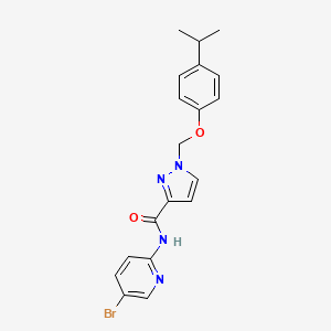 molecular formula C19H19BrN4O2 B4359036 N-(5-BROMO-2-PYRIDYL)-1-[(4-ISOPROPYLPHENOXY)METHYL]-1H-PYRAZOLE-3-CARBOXAMIDE 