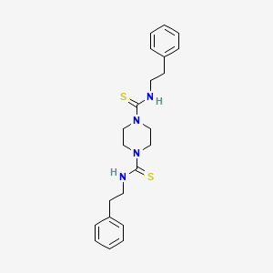 molecular formula C22H28N4S2 B4359140 N,N-DIPHENETHYLTETRAHYDRO-1,4-PYRAZINEDICARBOTHIOAMIDE 