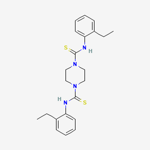 molecular formula C22H28N4S2 B4359148 N,N'-bis(2-ethylphenyl)piperazine-1,4-dicarbothioamide 